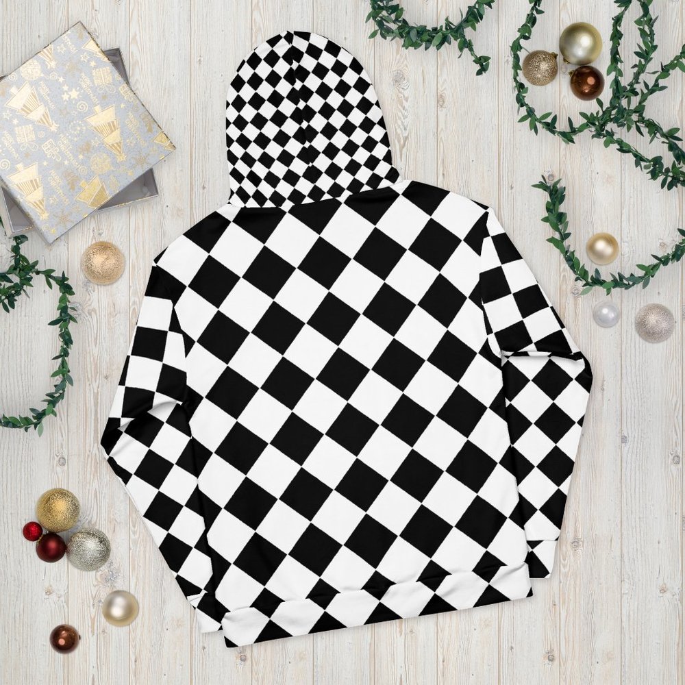 Men's classic checkerboard Hoodie 70s fashion - Picture 6 of 12